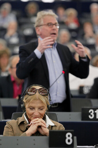 Foto 4: Last speech of Daniel COHN-BENDIT in Plenary session week 16 2014 in Strasbourg