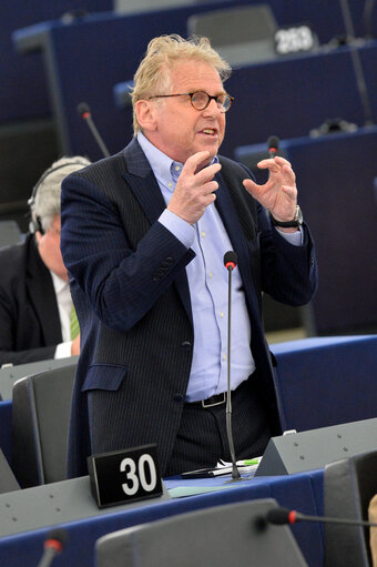 Foto 11: Last speech of Daniel COHN-BENDIT in Plenary session week 16 2014 in Strasbourg