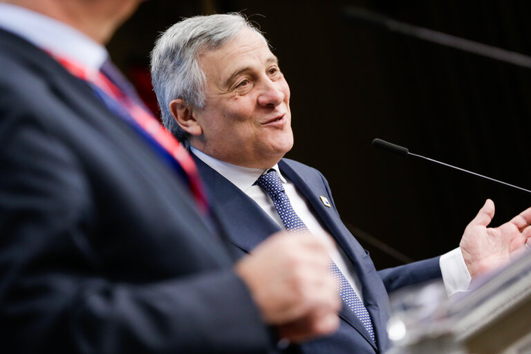 Press conference by Antonio TAJANI, President of the EP on the Informal meeting of the 27 heads of state or government