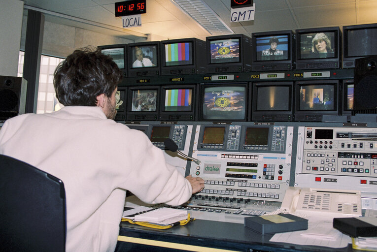 Eqiupement of the Audiovisual Service of the EP in Strasbourg.