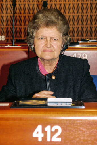 Carmen LLORCA VILAPLANA in plenary session in Strasbourg - March 1993