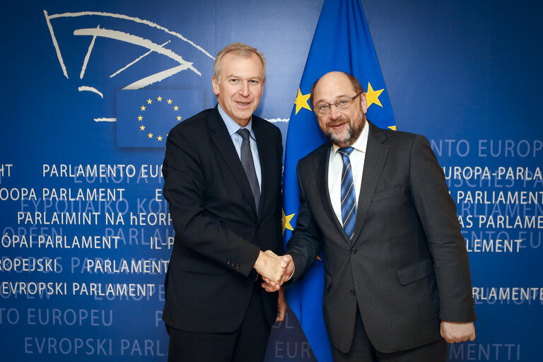 Photo 1 : Martin SCHULZ - EP President meets with Yves LETERME