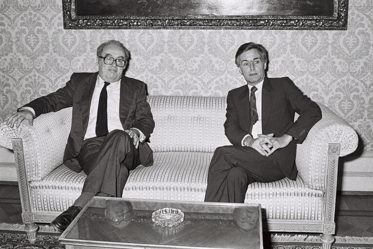 Fotografija 1: Pieter DANKERT - EP President visits the Belgian Parliament in Brussels