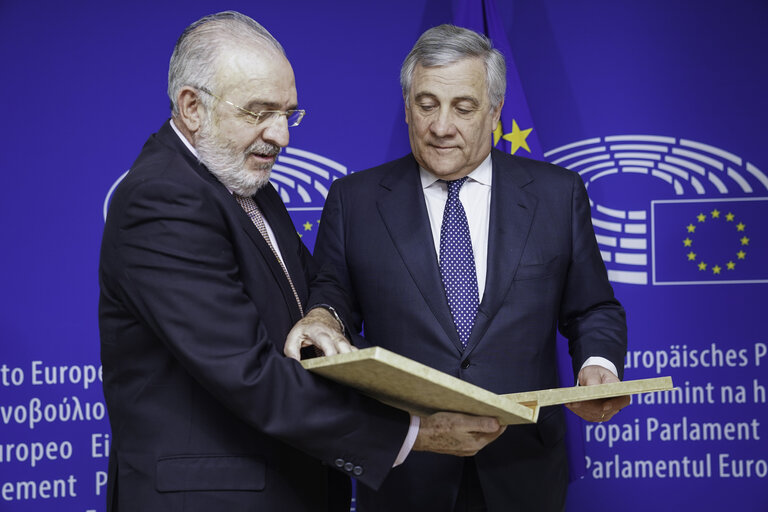 Antonio TAJANI,  EP President meets with Augustin DIAZ DE MERA GARCIA CONSUEGRA.