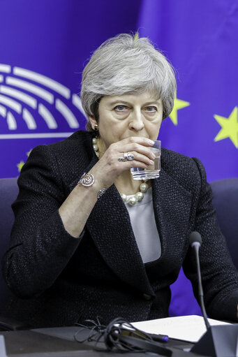 Billede 1: Press conference by Jean-Claude JUNCKER, EC President and by Theresa MAY, British Prime Minister following their meeting: opening remarks by Theresa MAY, British Prime Minister