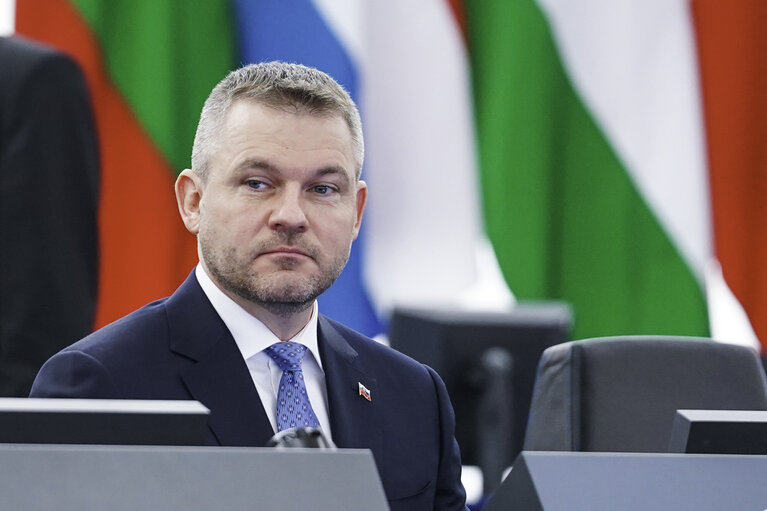 Fotografia 7: Plenary session - Debate with the Prime Minister of Slovakia, Peter Pellegrini, on the Future of Europe