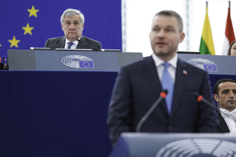 Fotografia 6: Plenary session - Debate with the Prime Minister of Slovakia, Peter Pellegrini, on the Future of Europe