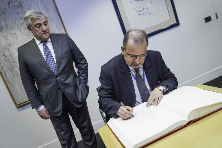 Снимка 1: Antonio TAJANI, EP President meets with Luca JAHIER, EESC president