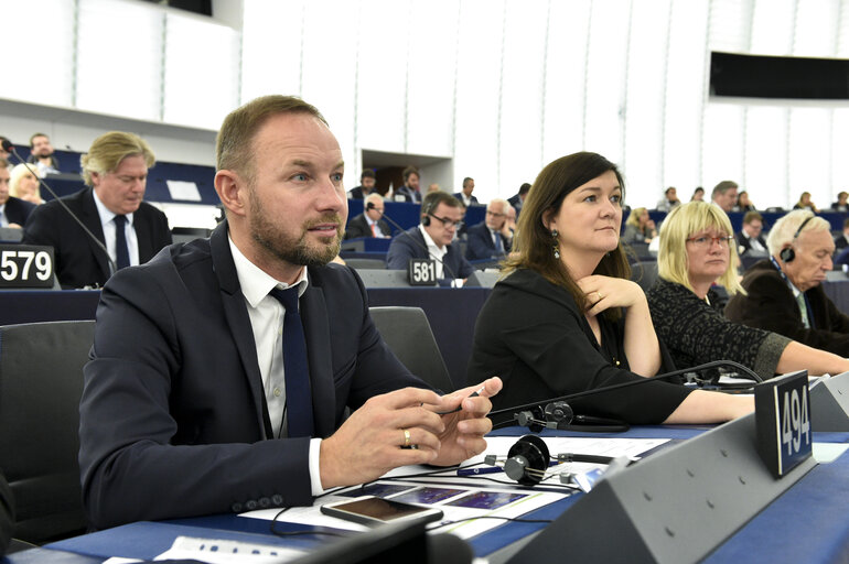 Photo 1 : Tomasz FRANKOWSKI in the EP in Strasbourg