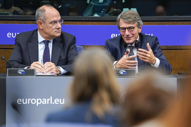 David SASSOLI - EP President meets with the DG COMM