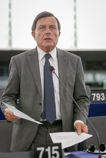 Photo 1: Alfred SANT in the EP in Strasbourg