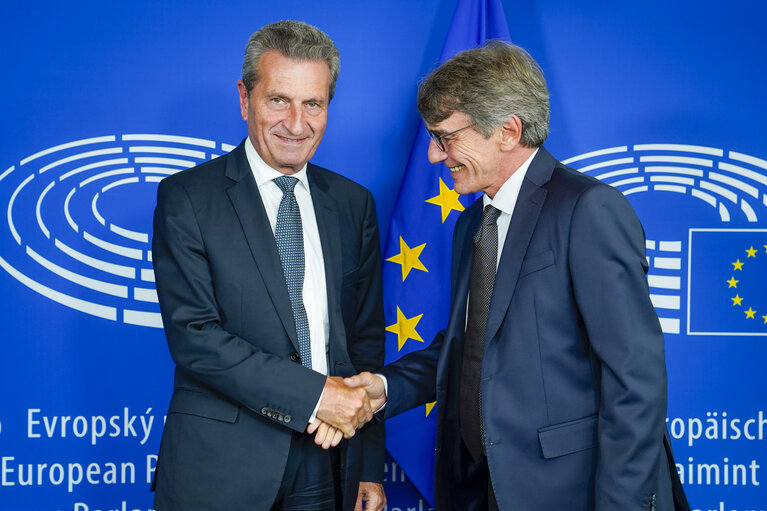 David SASSOLI, EP President meets with Gunther OETTINGER