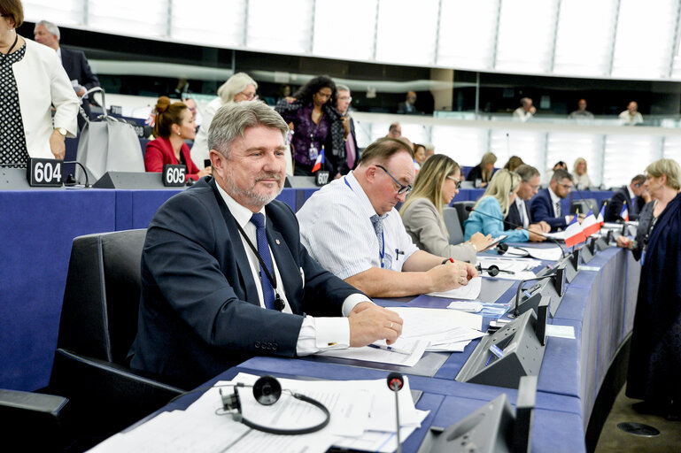 Foto 2: Bogdan RZONCA at the EP in Strasbourg