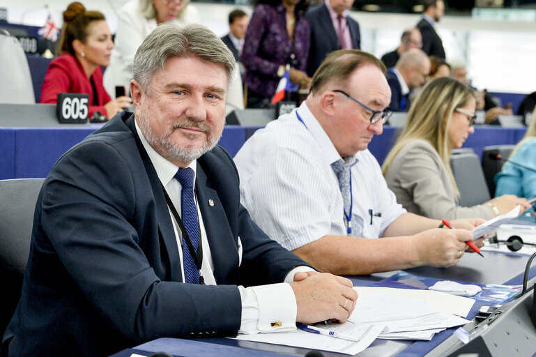 Foto 3: Bogdan RZONCA at the EP in Strasbourg