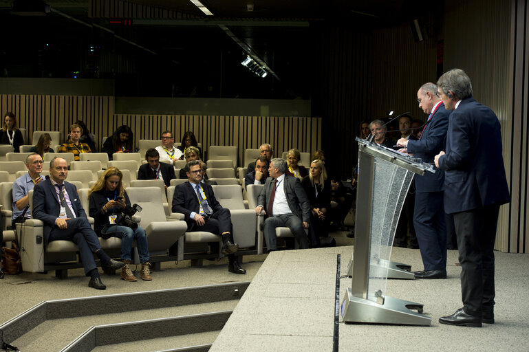 Foto 10: European Council - Press point