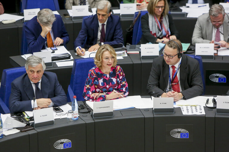 Fotografija 2: Meeting of the Conference of Committee Chairs - Exchange of views with the Finnish Minister for European Affairs