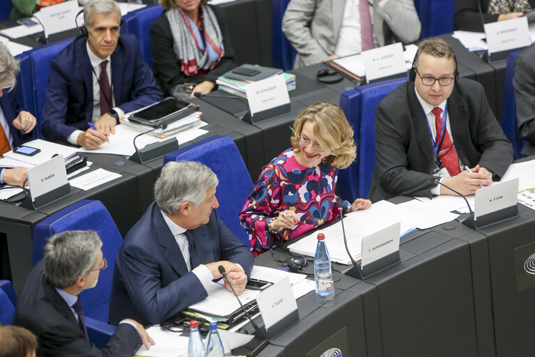 Fotografija 1: Meeting of the Conference of Committee Chairs - Exchange of views with the Finnish Minister for European Affairs