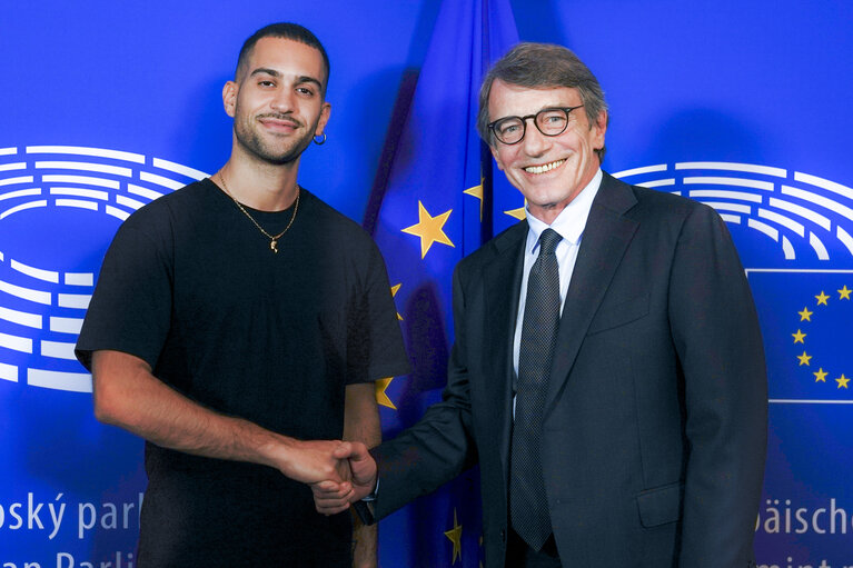 Photo 22 : David SASSOLI, EP President meets with Alessandro MAHMOOD and MAIORINO
