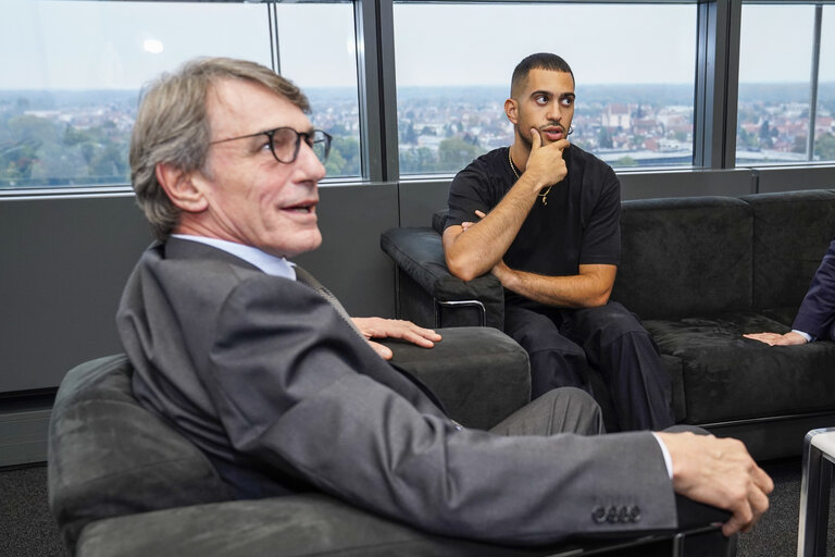 David SASSOLI, EP President meets with Alessandro MAHMOOD and MAIORINO