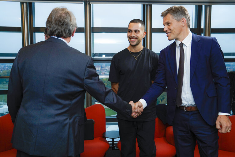 Photo 5 : David SASSOLI, EP President meets with Alessandro MAHMOOD and MAIORINO