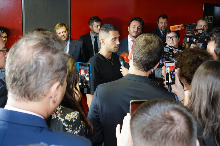 David SASSOLI, EP President meets with Alessandro MAHMOOD and MAIORINO