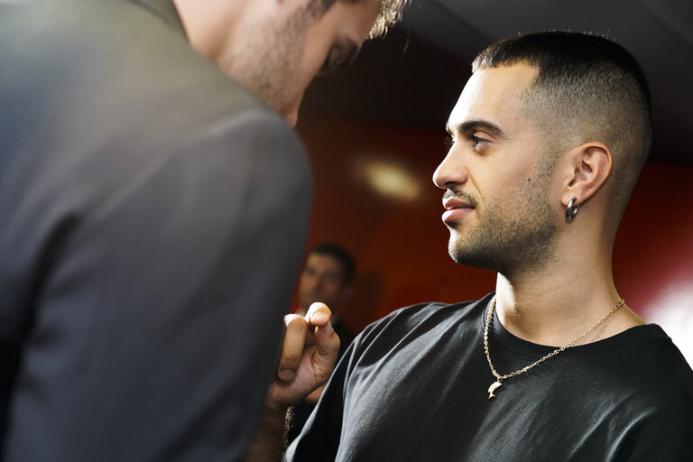 Photo 13 : David SASSOLI, EP President meets with Alessandro MAHMOOD and MAIORINO