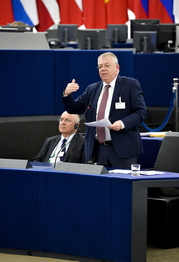 Fotografie 2: Plenary session - Presentation of the European Court of Auditor's Annual Report 2018.