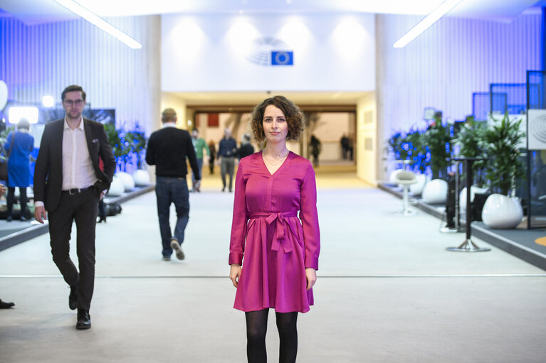 Photo 1 : Luisa PORRITT in the EP in Brussels