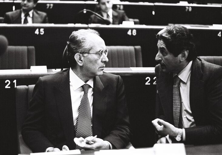 Plenary session in Strasbourg in April 1980.Italian Presidency