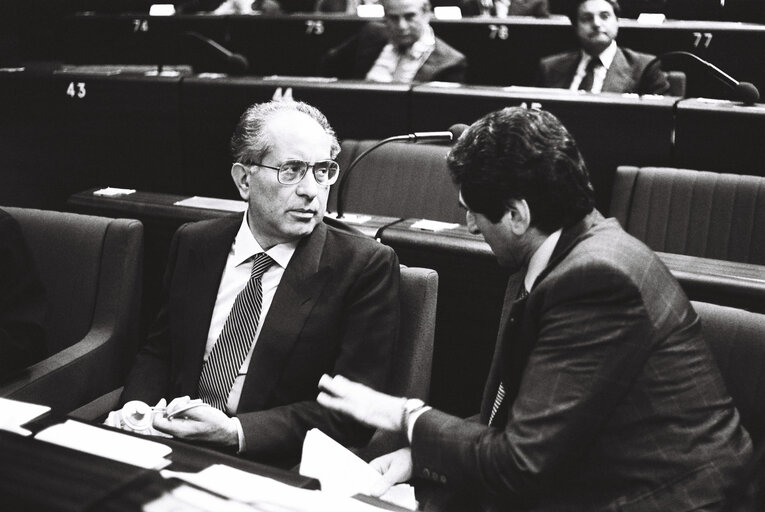 Plenary session in Strasbourg in April 1980.Italian Presidency