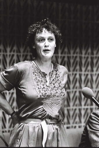 The MEP Else HAMMERICH during a session in Strasbourg in June 1980.