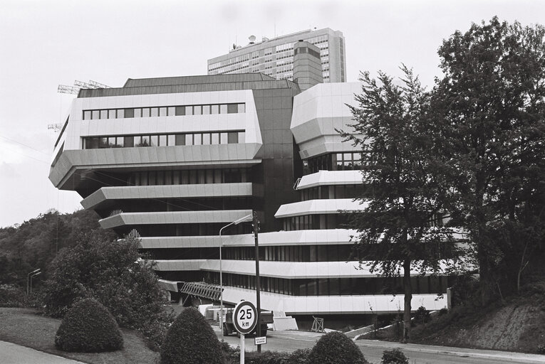 European Parliament building in Luxembourg - Conference center and Hemicycle