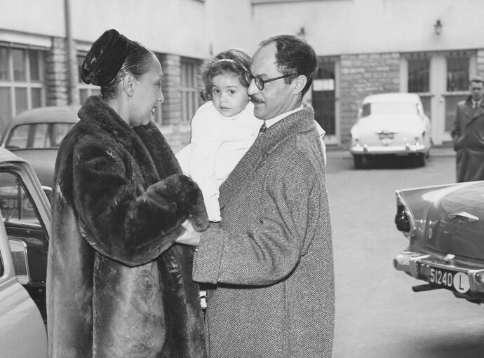 Reception with Josephine BAKER at the Assembly in March 1959.