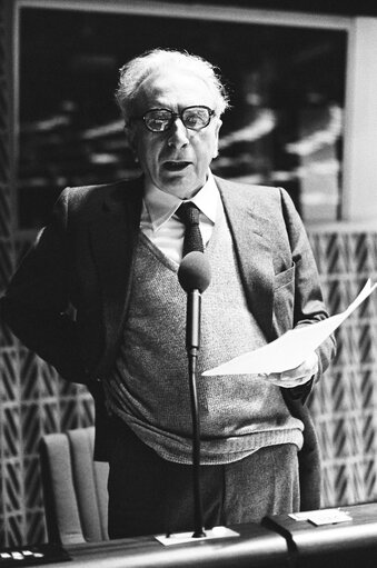 The MEP Silvio LEONARDI during a session in Strasbourg on May 1981.