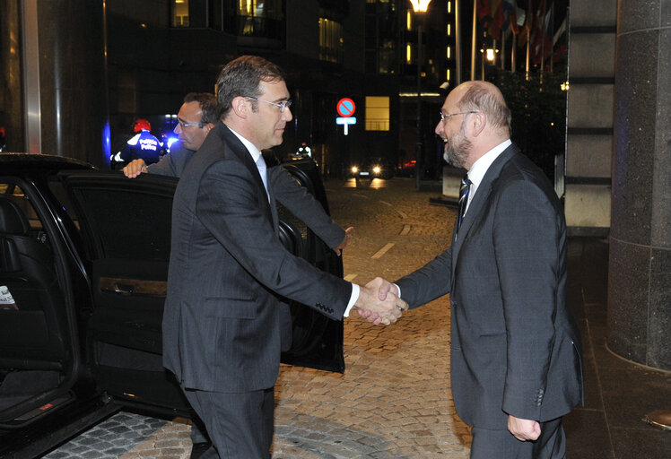 Martin SCHULZ EP President meets with Pedro PASSOS COELHO, Prime Minister of Portugal