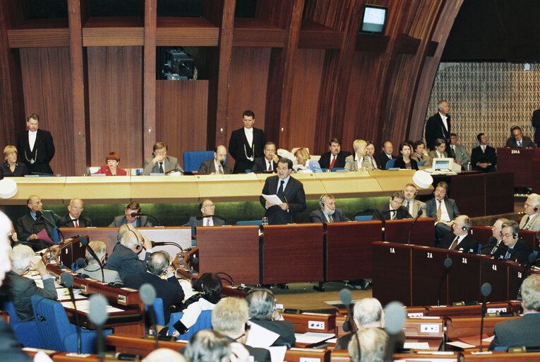 Declaration of the new EC would-be President Romano PRODI during a plenary session in Strasbourg