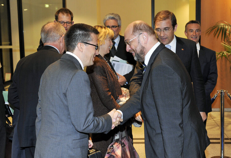 Martin SCHULZ EP President meets with Pedro PASSOS COELHO, Prime Minister of Portugal