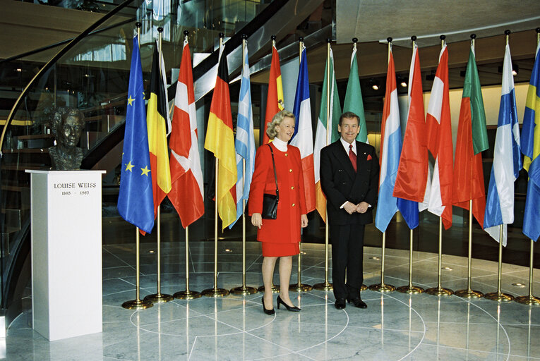 Foto 6: Visit of Vaclav HAVEL, President of the Czech Republic