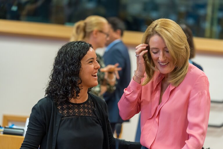 Fotografie 10: Meeting of the EP Conference of Presidents with the participation of Ursula von der LEYEN, EC President - Preparation of the State of the European Union debate