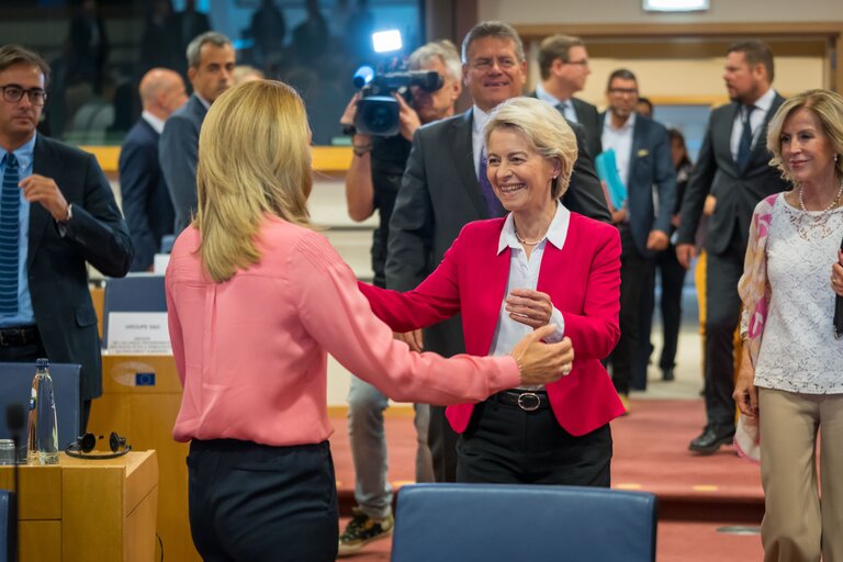 Fotografie 4: Meeting of the EP Conference of Presidents with the participation of Ursula von der LEYEN, EC President - Preparation of the State of the European Union debate