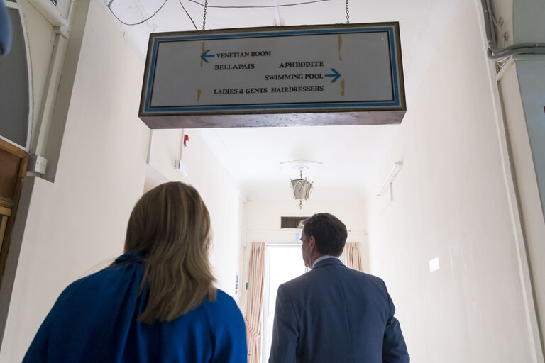 Roberta METSOLA, EP President meets with Colin STEWART, Special Representative and Head of the United Nations Peacekeeping Force in Cyprus; with the Mayor; and Members of the Municipal Council of Famagusta, in Deryneia