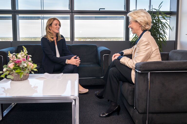 Roberta METSOLA, EP President meets with Ursula Von der LEYEN, EC President