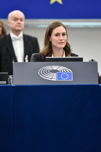 Foto 48: EP Plenary session - This is Europe- Debate with Sanna MARIN, Prime Minister of Finland