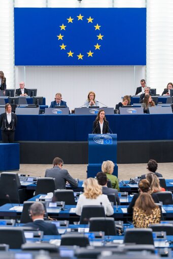 Fotografi 10: EP Plenary session.-  This is Europe- Debate with Sanna MARIN, Prime Minister of Finland