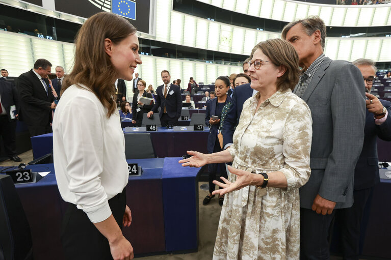 Foto 26: EP Plenary session - This is Europe - Debate with Sanna MARIN, Prime Minister of Finland