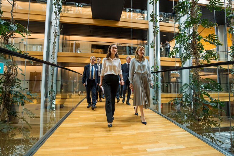 Valokuva 25: Joint press conference by Roberta METSOLA, EP President and by Sanna MARIN, Finnish Prime Minister