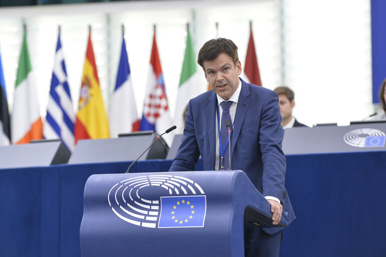 Photo 12 : EP Plenary session- Presentation by the Council of its position on the draft general budget - 2023 financial year