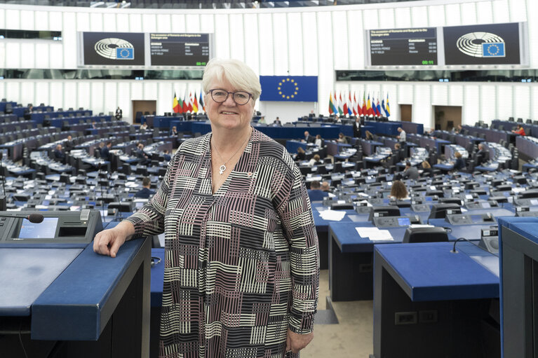 Foto 6: Carina Ohlsson in the EP in Strasbourg