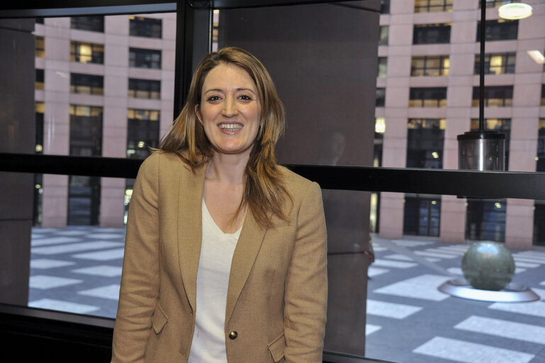 Roberta METSOLA in the European Parliament in Strasbourg