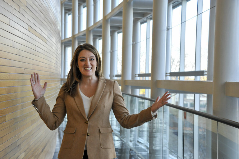 Roberta METSOLA in the European Parliament in Strasbourg